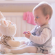 Image for article titled Insecure Infant Worried He Unworthy Of Animatronic Toy Rabbit’s Love